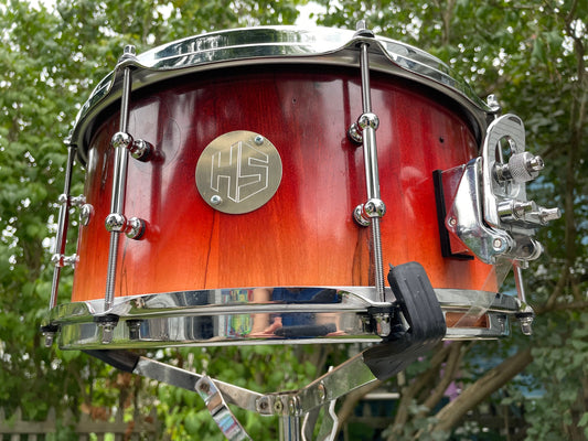 Beech snare drum, stave snare drum, solid wood snare,  8 lug snare.