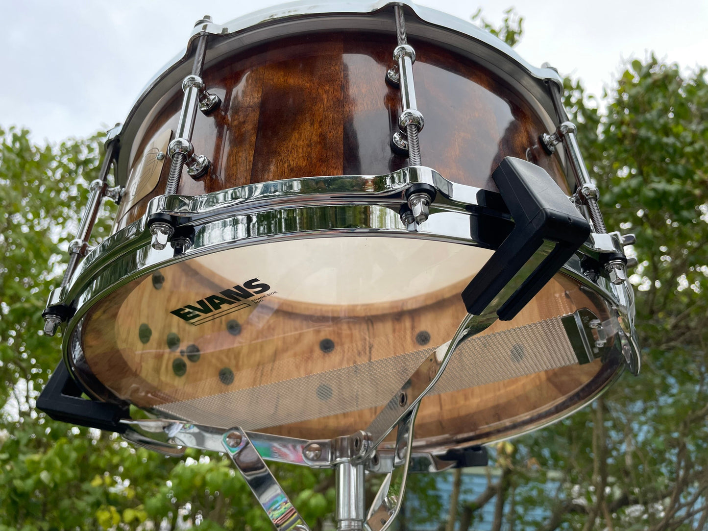 Snare drum, Stave snare, flame Birch, Custom snare drum for Drum Kit